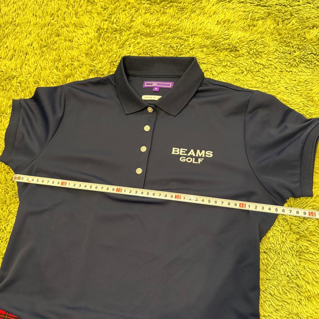 BEAMS GOLF ビームスゴルフ ポロ切替 ワンピース チェック柄 Mサイズ