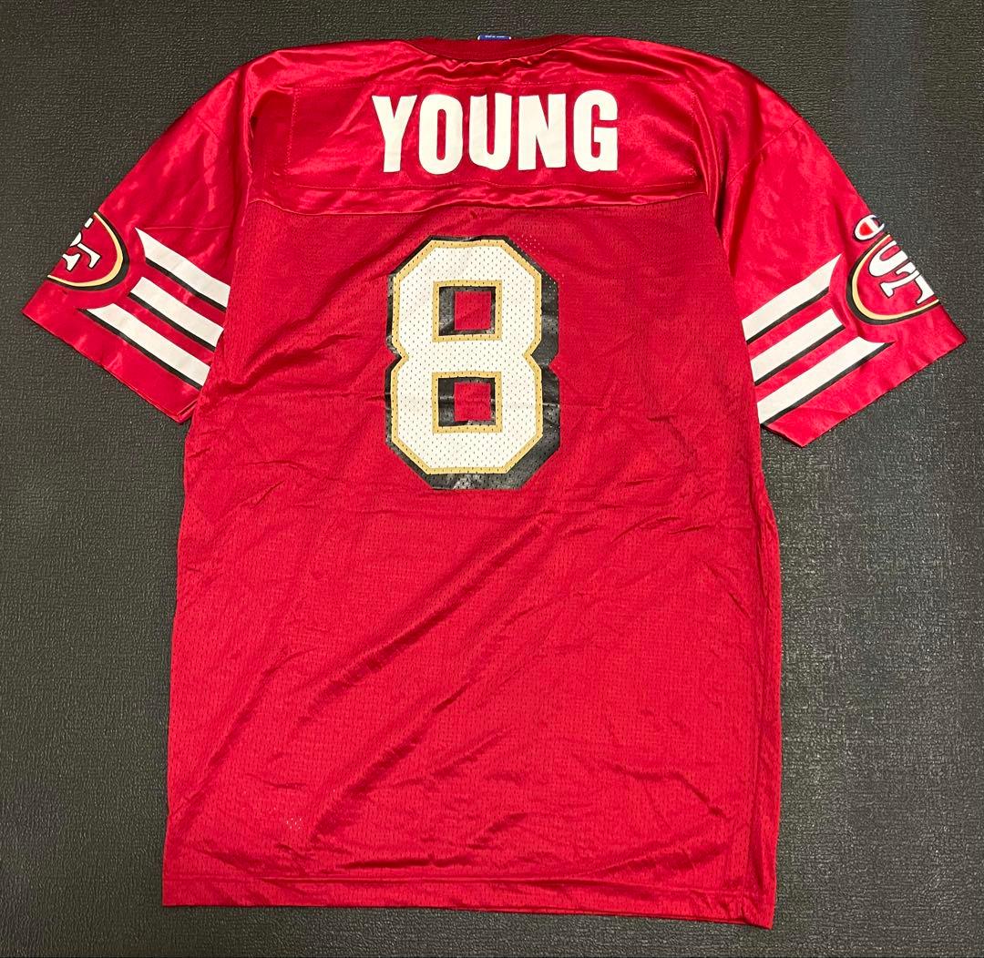 NFLサンフランシスコ49ERS YOUNG8 チャンピオンタグ ゲームシャツ
