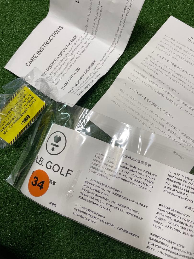 LABゴルフ　OZ1i パター　34インチ　正規品　OZ.1i　ゼロトルク