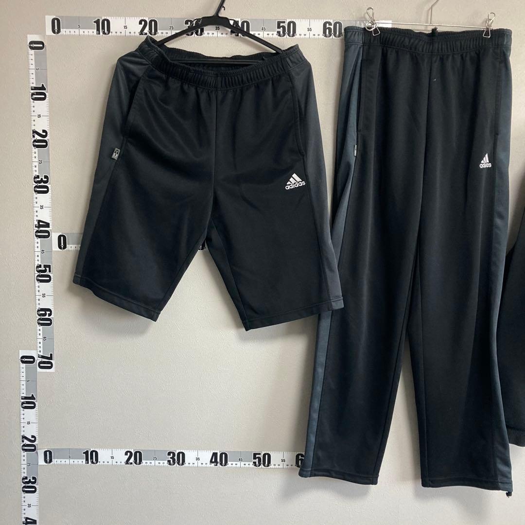 adidas アディダス ジャージ セットアップ 3点セット M 黒 ブラック