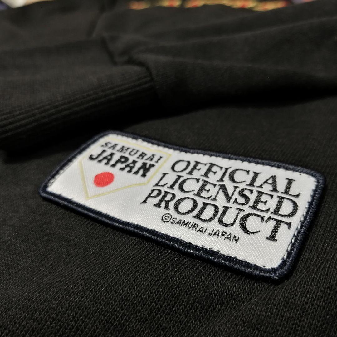 【公式】刺繍ロゴ トレーナー 侍ジャパン ブラック Lサイズ