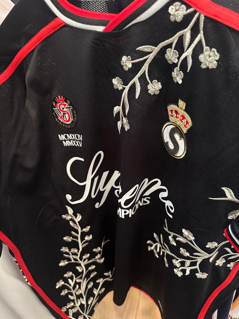 ウェア Supreme Floral Soccer Jersey \"Black\"