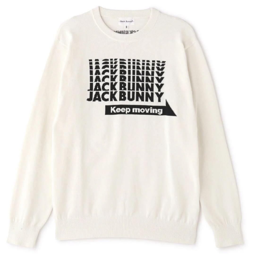 Jack Bunny!! DRY MIXクルーネックニットプルオーバー／ホワイト