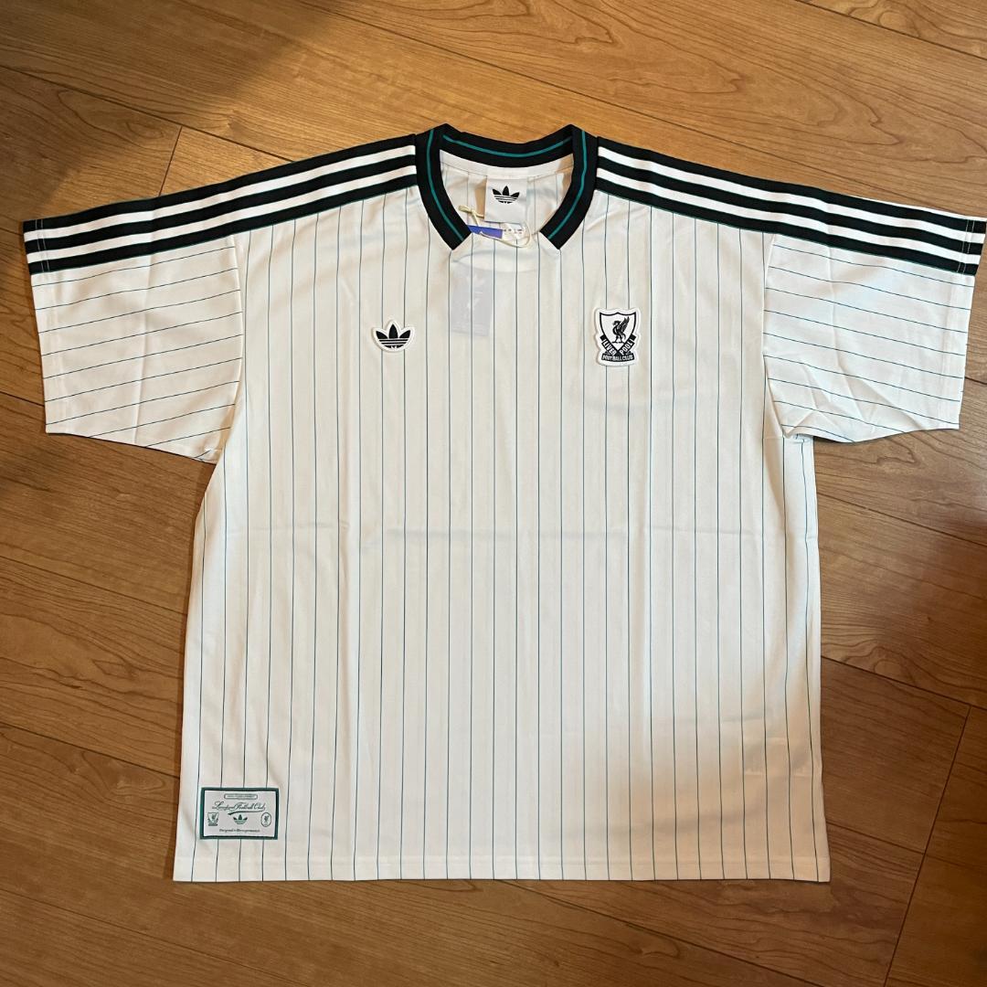 新品　4XL　リバプールFC テラスアイコン ジャージ　ホワイト　ストライプ