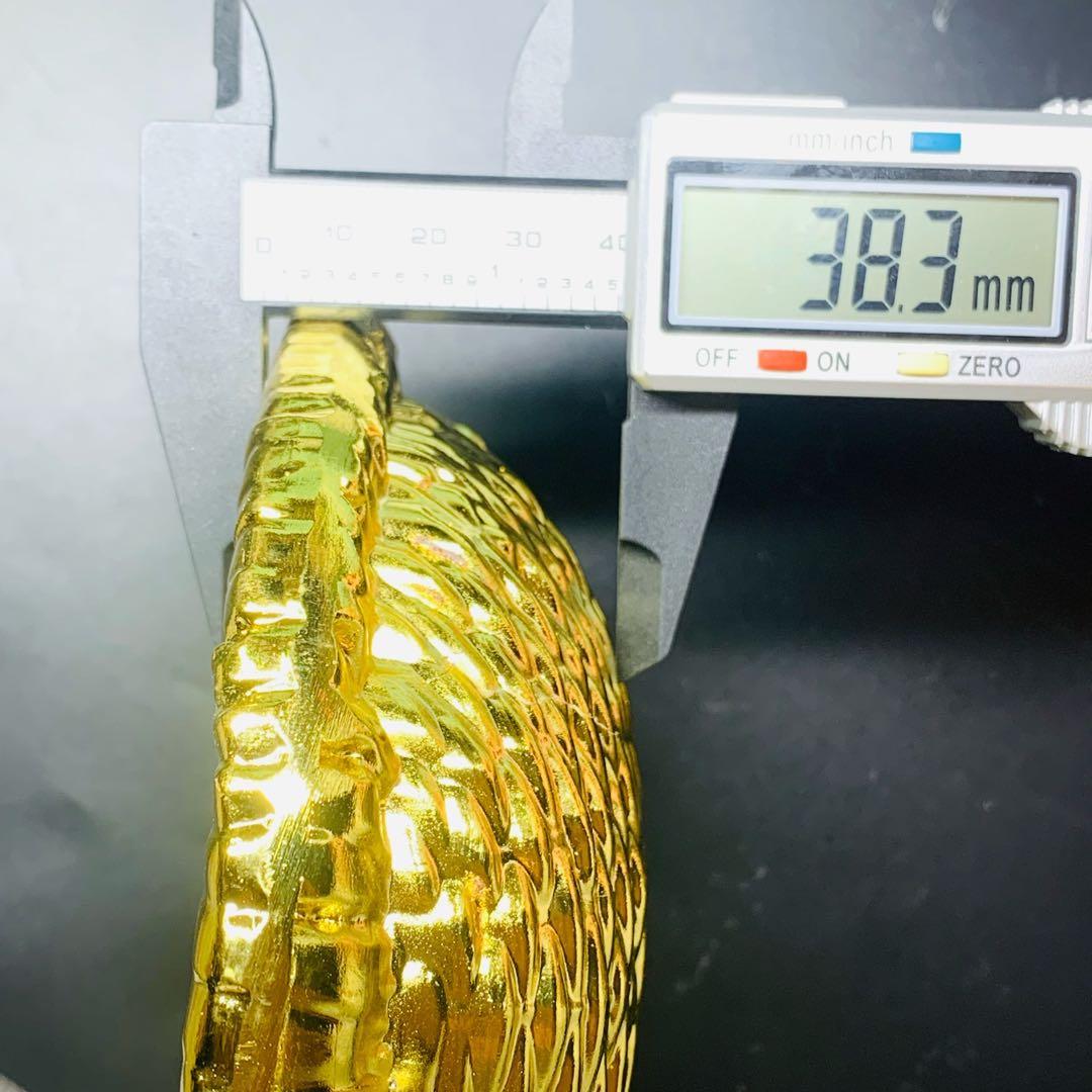 極美品 福来る 福入り 字紋 金色 盛器 供物皿 飾り皿 開運 招福 縁起物
