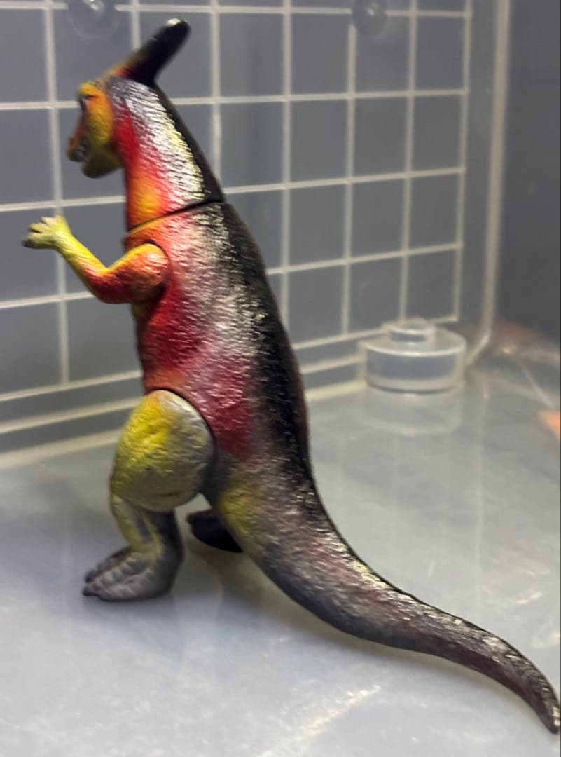 当時物 マルシン 大恐竜シリーズ サウロロプス 大サイズ ソフビ　約19cm