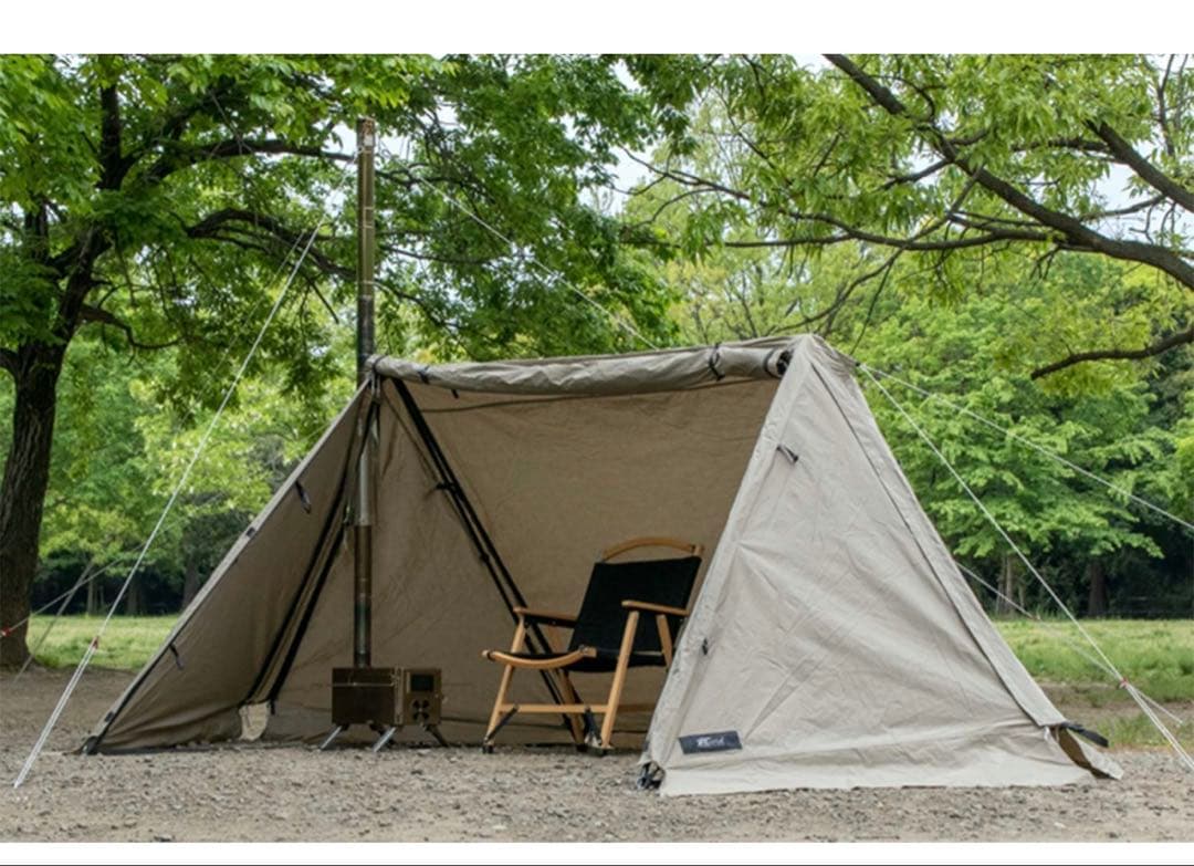 m*1様 FIELDOOR PUPTENT TC 320カーキ サイドシートとお