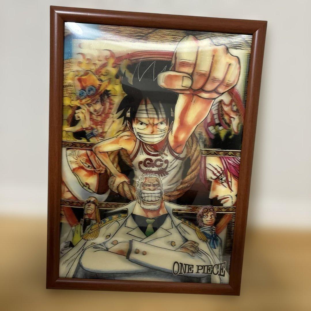 ONE PIECE 3D ポスター 木製フレーム