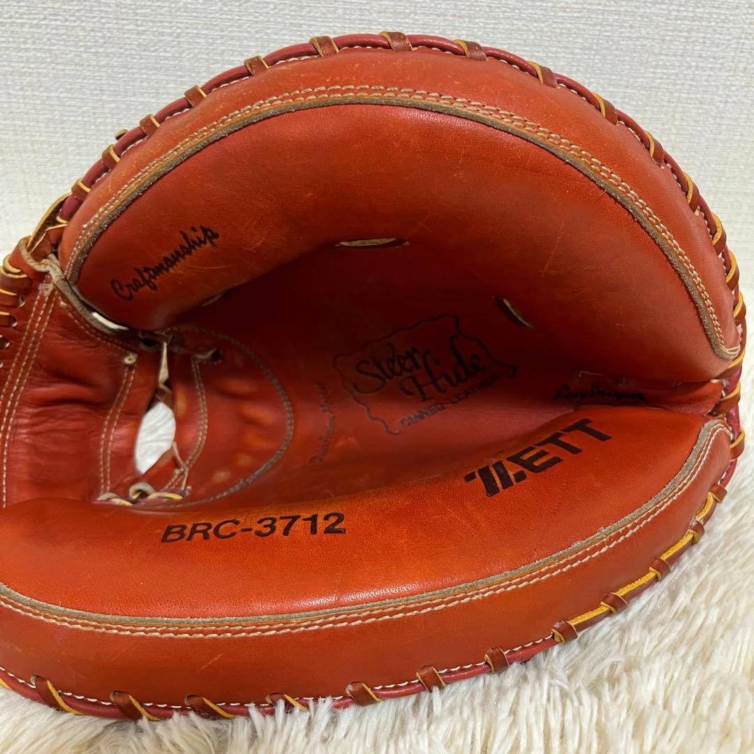 【美品】ZETT ゼット キャッチャーミットBRC-3712 SteerHide