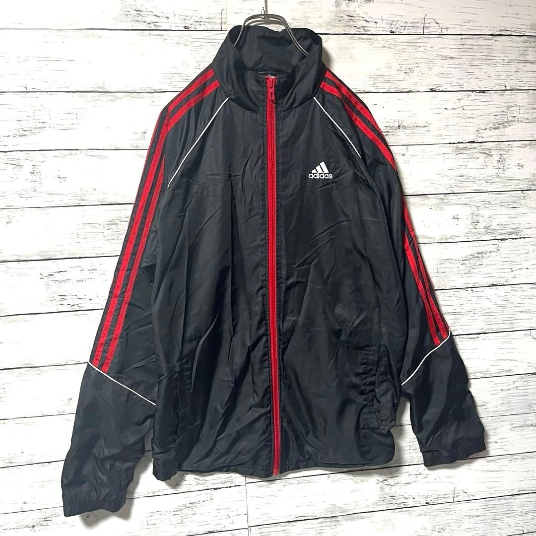 【上下セットアップ】adidas トラックジャケット　刺繍ロゴ　L B494