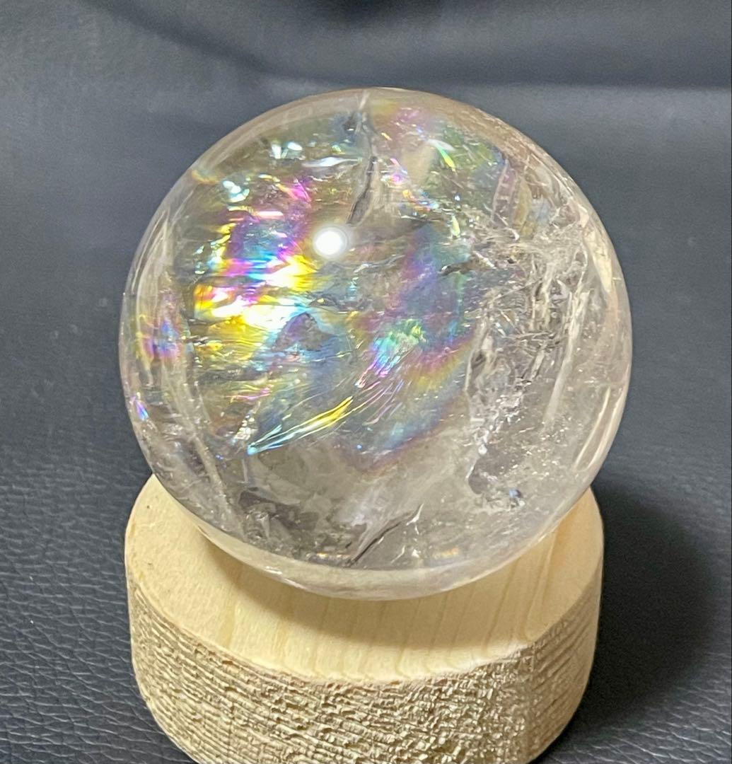 水晶　虹入り　スフィア　53mm