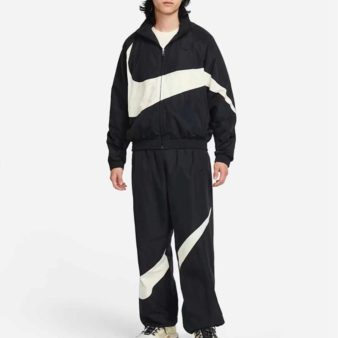 新品　完売　ネイビー　Lサイズ　NIKE ビッグスウッシュ セットアップ