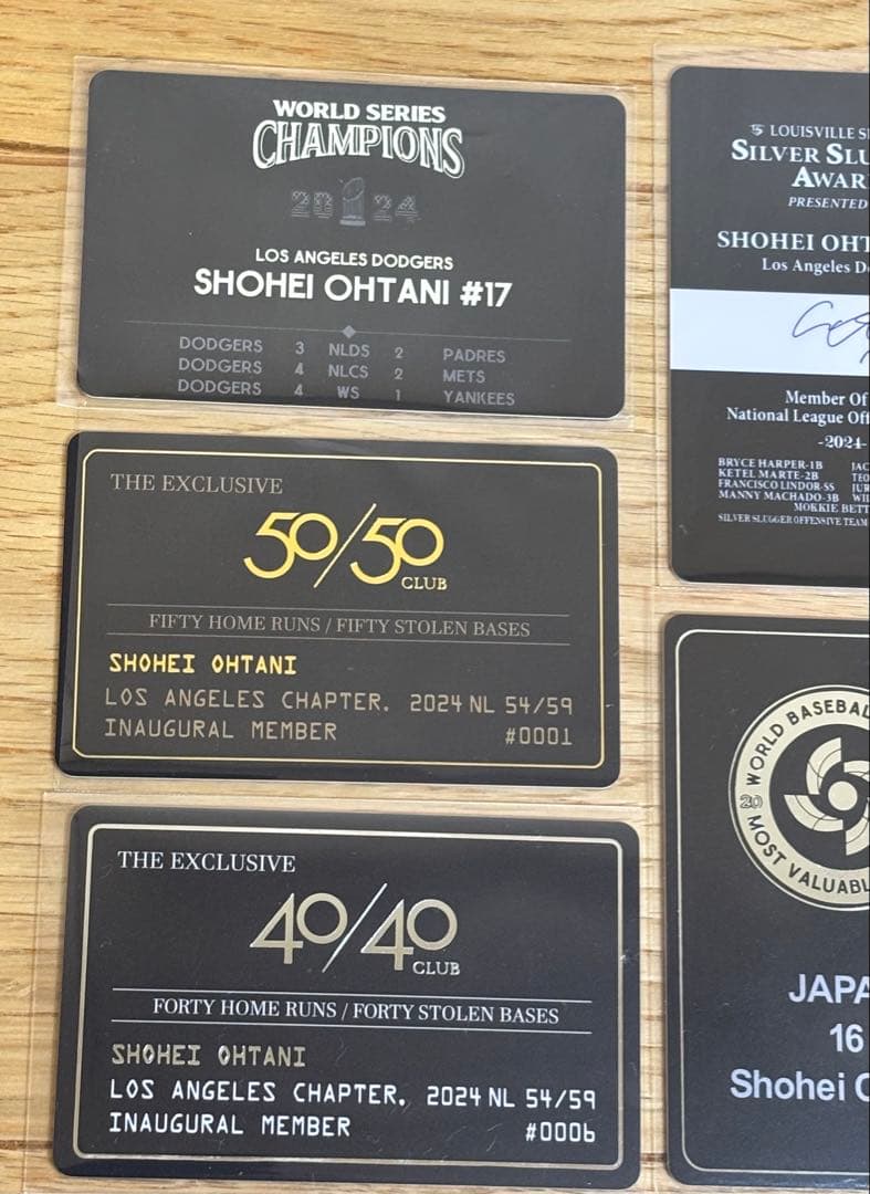 ⭐️非売品限定5枚セット⭐️大谷翔平 ワールドチャンピオン＆50/50CLUBカード