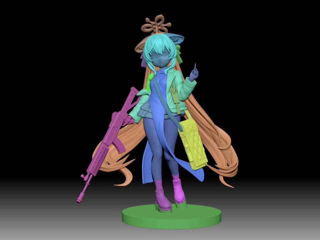 春原ココナ　ブルアカ　梅花園　25ｃｍ　未塗装未組立　ガレキ　ブルーアーカイブ
