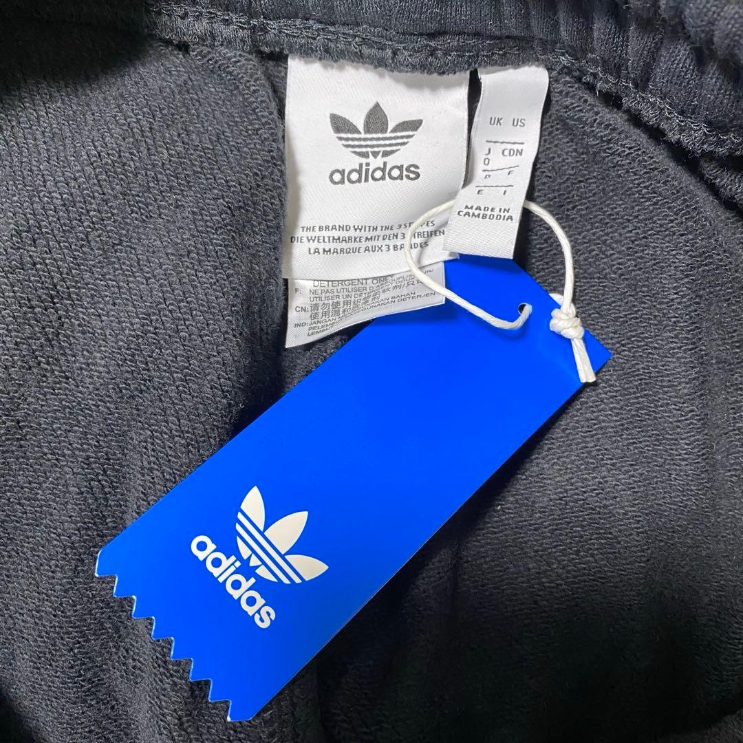 新品 本物 正規品 adidas メンズ ジャージパンツ 黒白ライン大 O