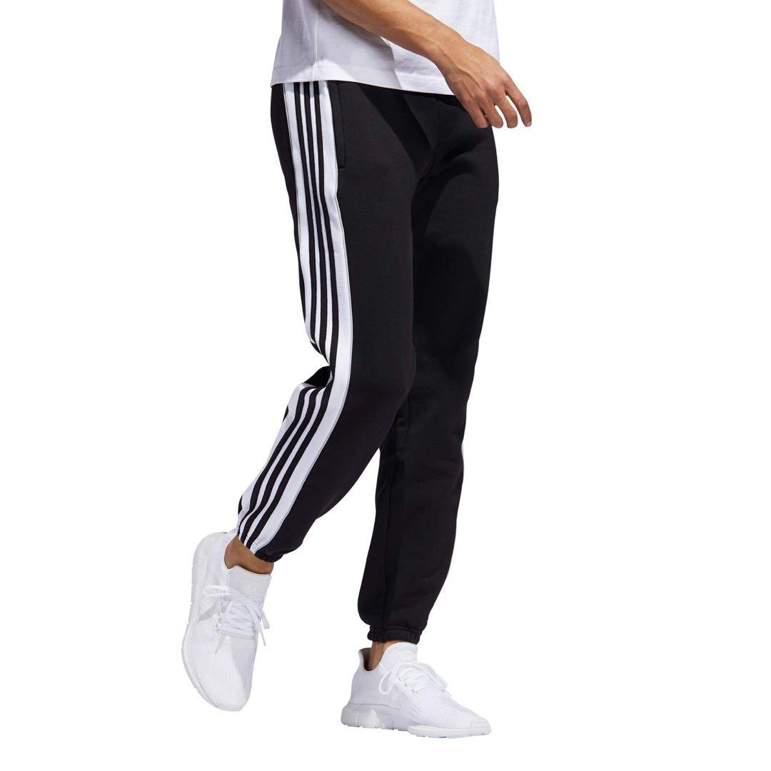 新品 本物 正規品 adidas メンズ ジャージパンツ 黒白ライン大 O