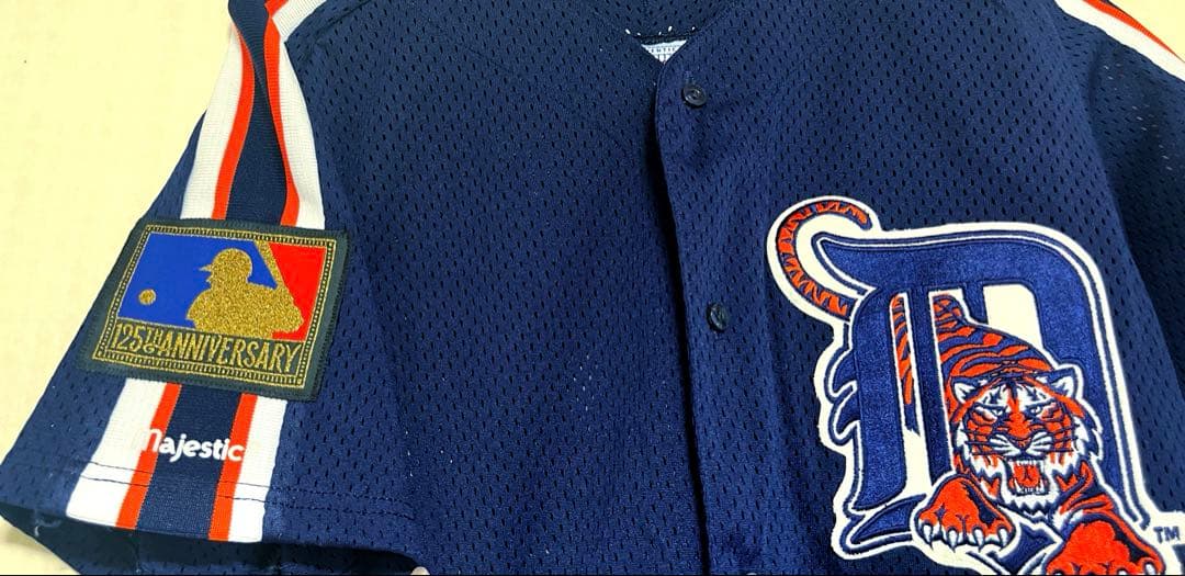 125周年記念ワッペン タイガース45番セシル アメリカ製 ユニフォーム M