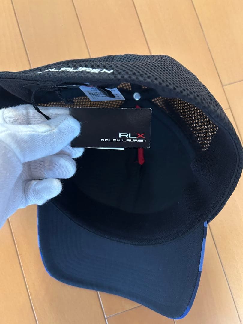 POLO RALPH LAUREN RLX 迷彩柄 ブルー系 ゴルフ キャップ