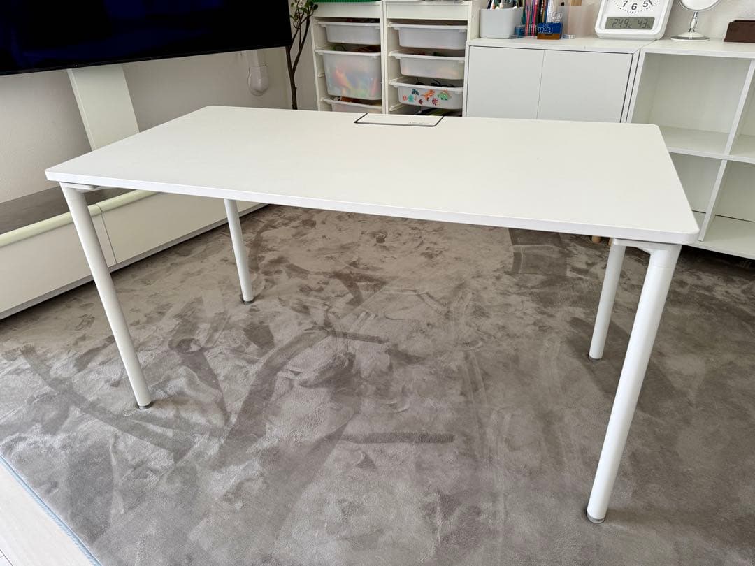 訳アリ_定価7.6万円 イトーキ パソコンデスク 白W130×D65×H72cm