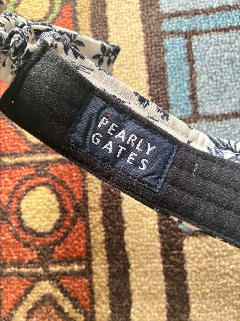 PEARLY GATES 花柄バイザー リボン付き