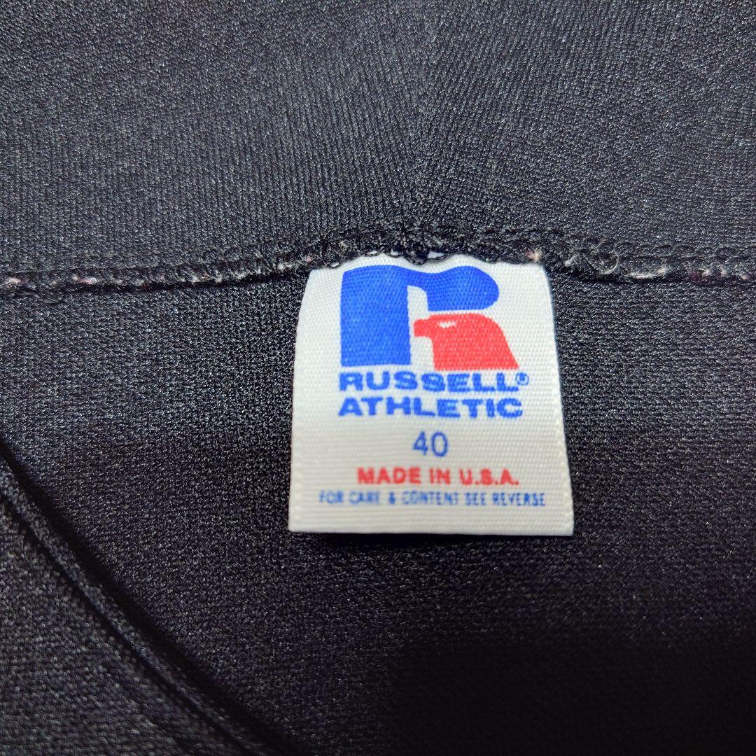 美品90sRUSSELLUSA製ホワイトソックスビッグロゴ刺繍ベースボールシャツ