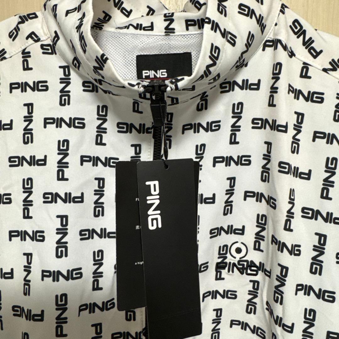 PING ロゴプリント ジャケット ホワイト