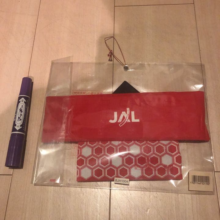 JAL（日本航空） 非売品？ ノベルティグッズ 伴天手拭い