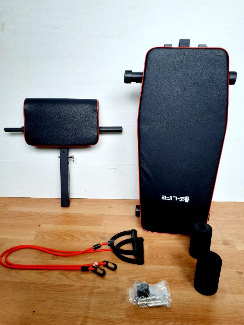 J 【中古】筋トレをお家でする方必見！トレーニングベンチ 折り畳み 調整可能