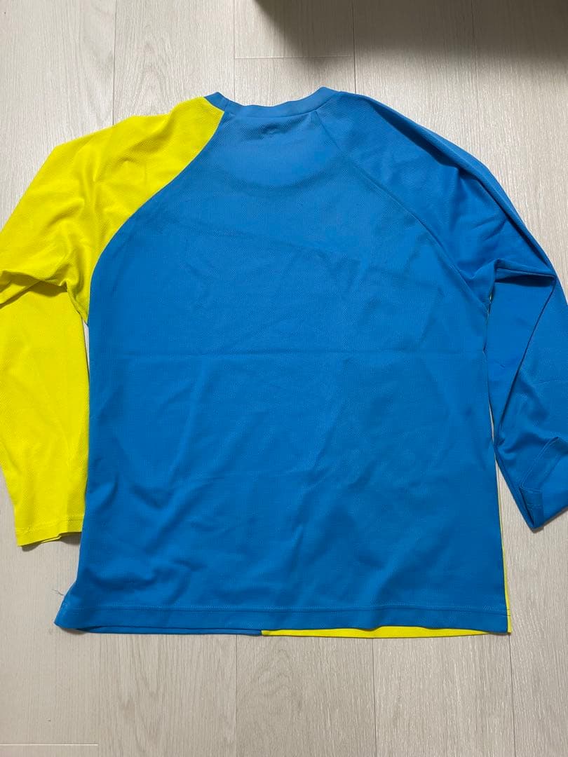 Mizuno 長袖 ロンTシャツ 青/黄 テニス バドミントン