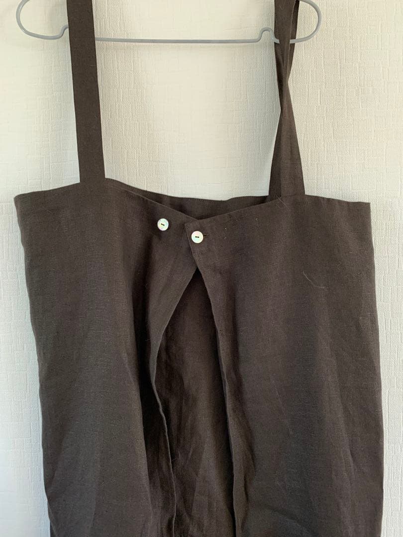 fog linen work フォグリネンワーク リネン　ブラウン　エプロン