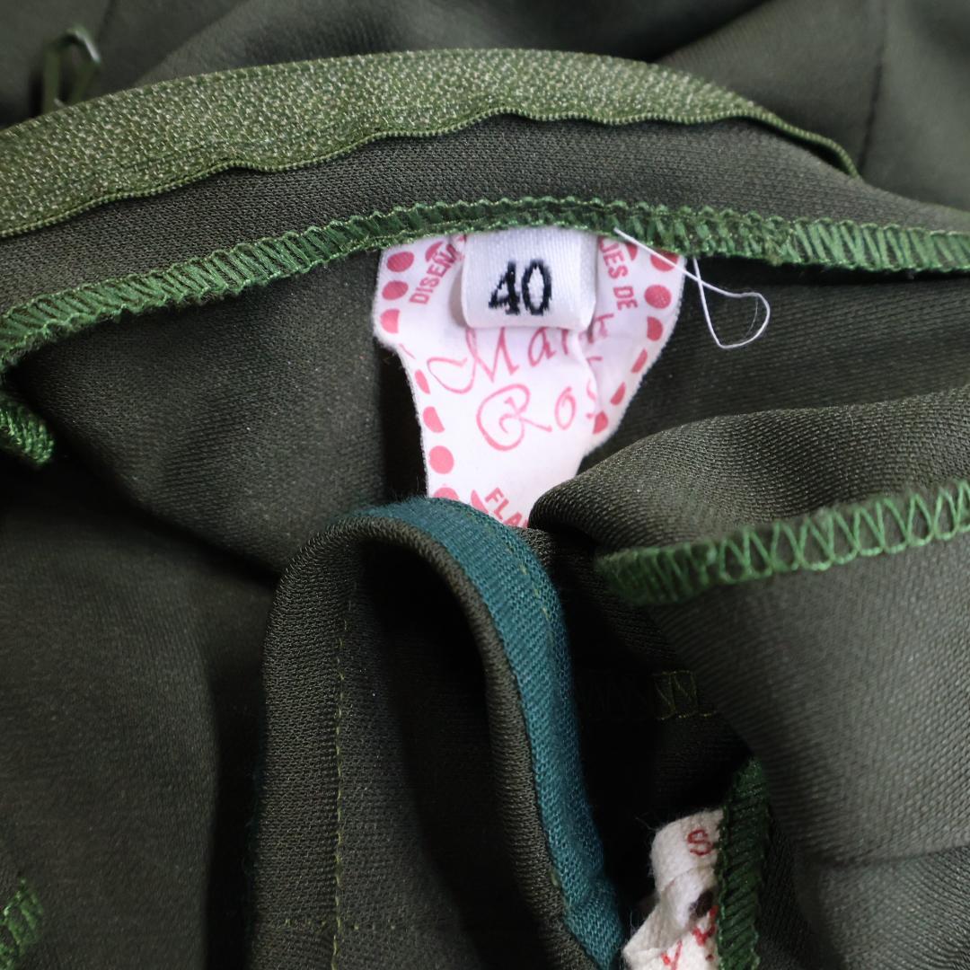 【美品 フラメンコ衣装】カーキ MARIA ROSA ファルダ ボランテ 緑