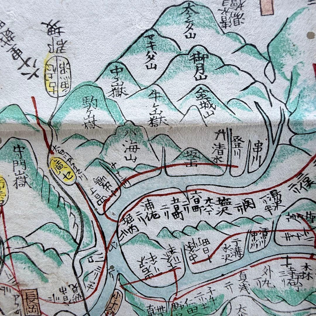 2239様感謝‼️秘蔵蔵出し‼️江戸古地図不世出越後地勢　村員早見地図愛蔵史料　新潟