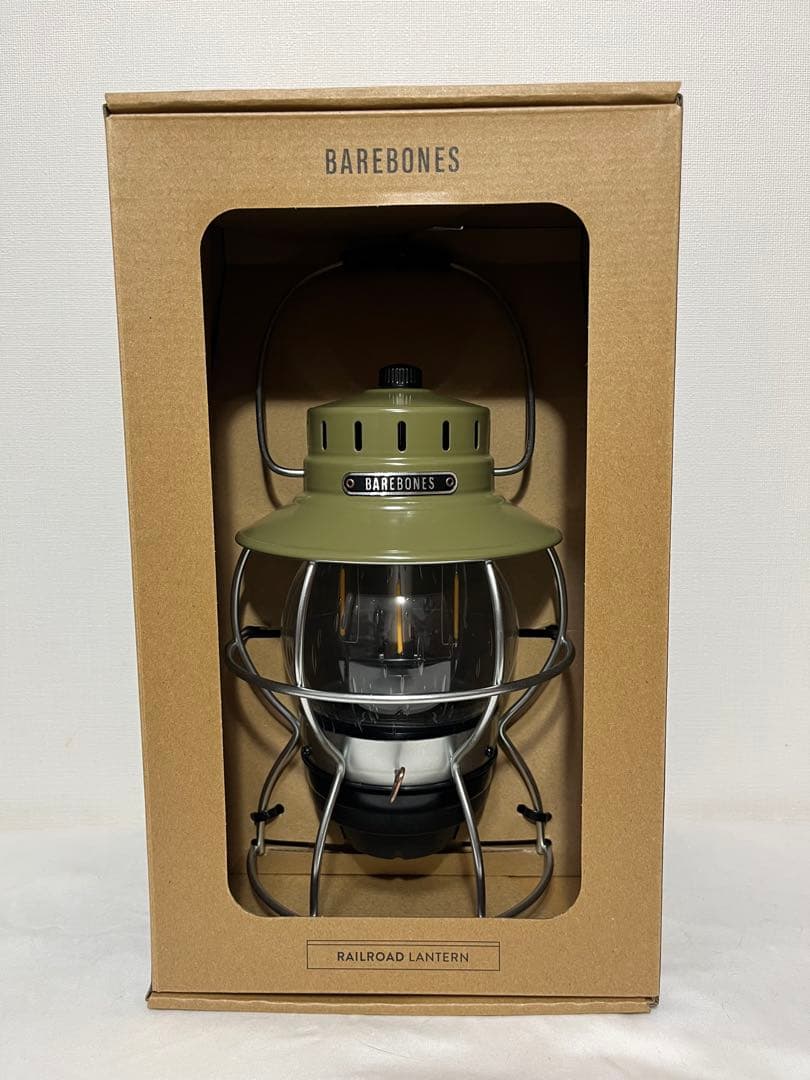 ［新品］BAREBONES レイルロードランタンLED オリーブドラブ