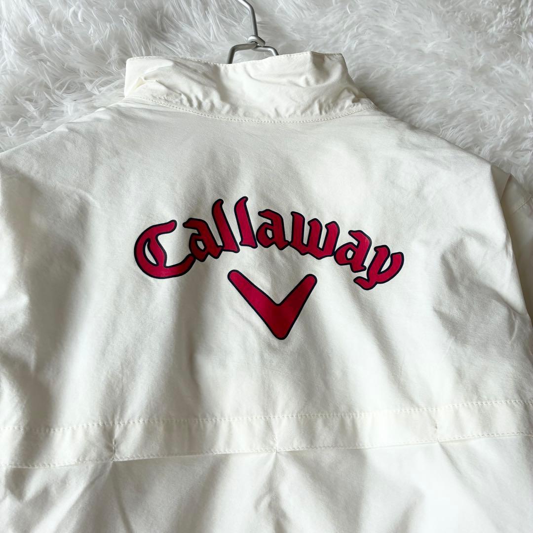キャロウェイ レインウェア 上下セット L 白 ゴルフ 巾着 Callaway
