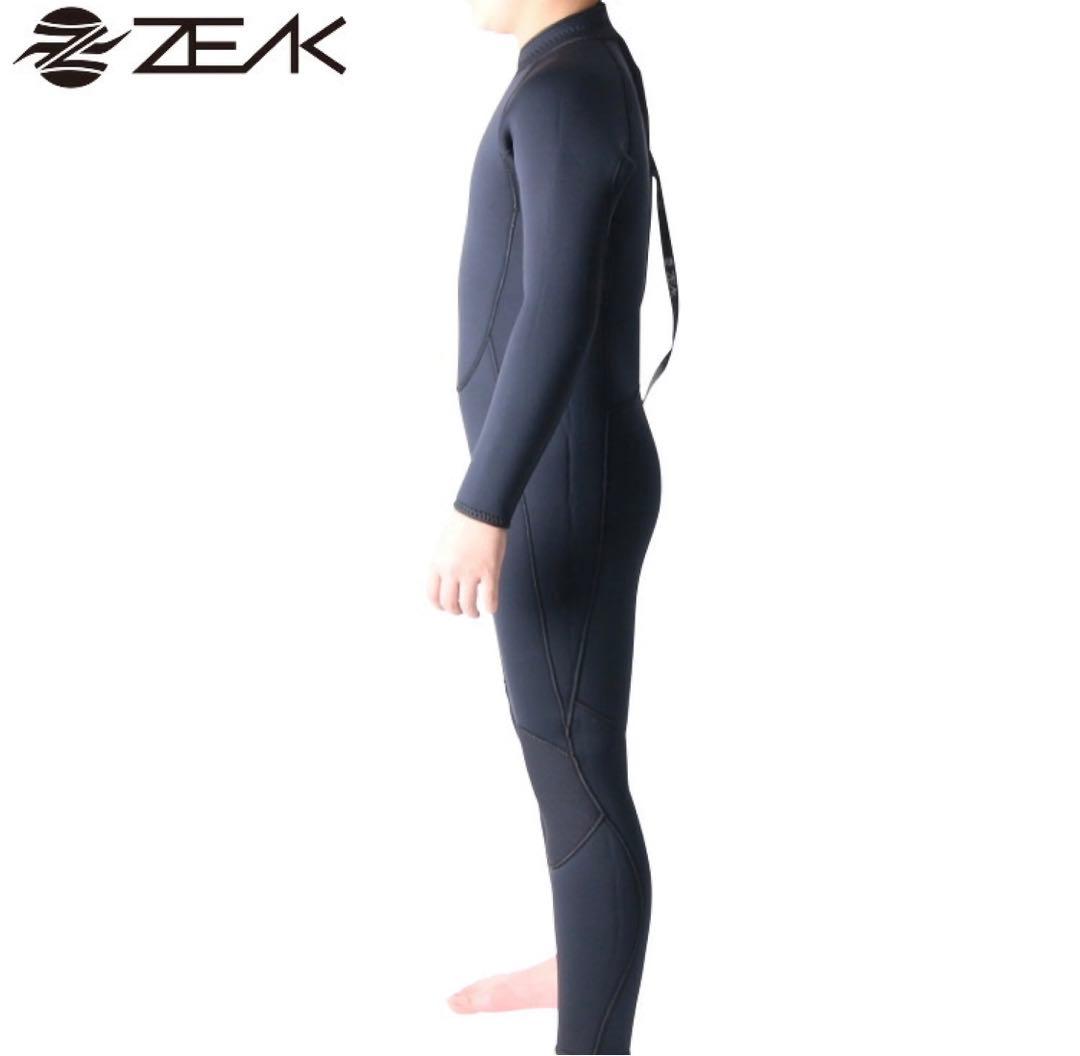 ZEAK 子供用フルスーツ ZSJ5LLB ブラック 10号