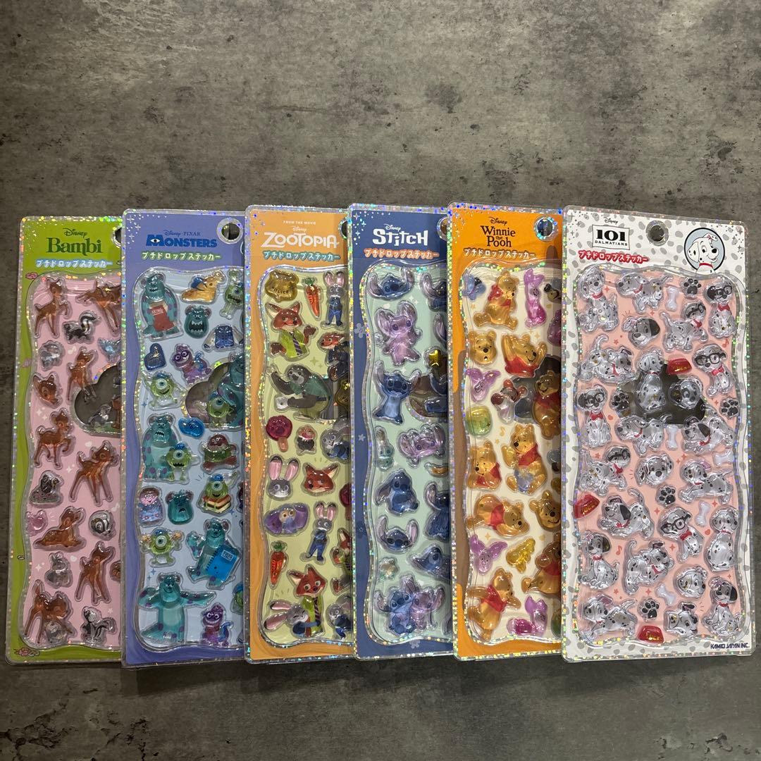 【正規品】プチドロップステッカーディズニー6種セット