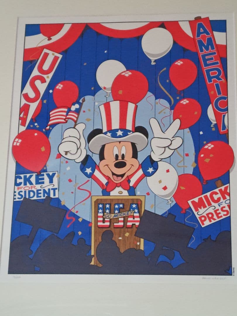 ディズニー・シルクスクリーン版画　ミッキーマウス【コンベンション】