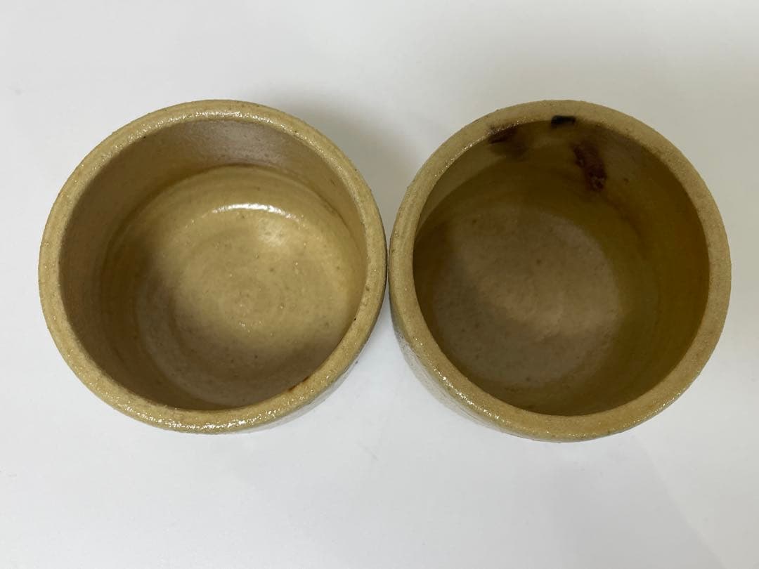 【現状品】瑞光窯 佐々木八十二 造 黄瀬戸香炉 一対 共箱