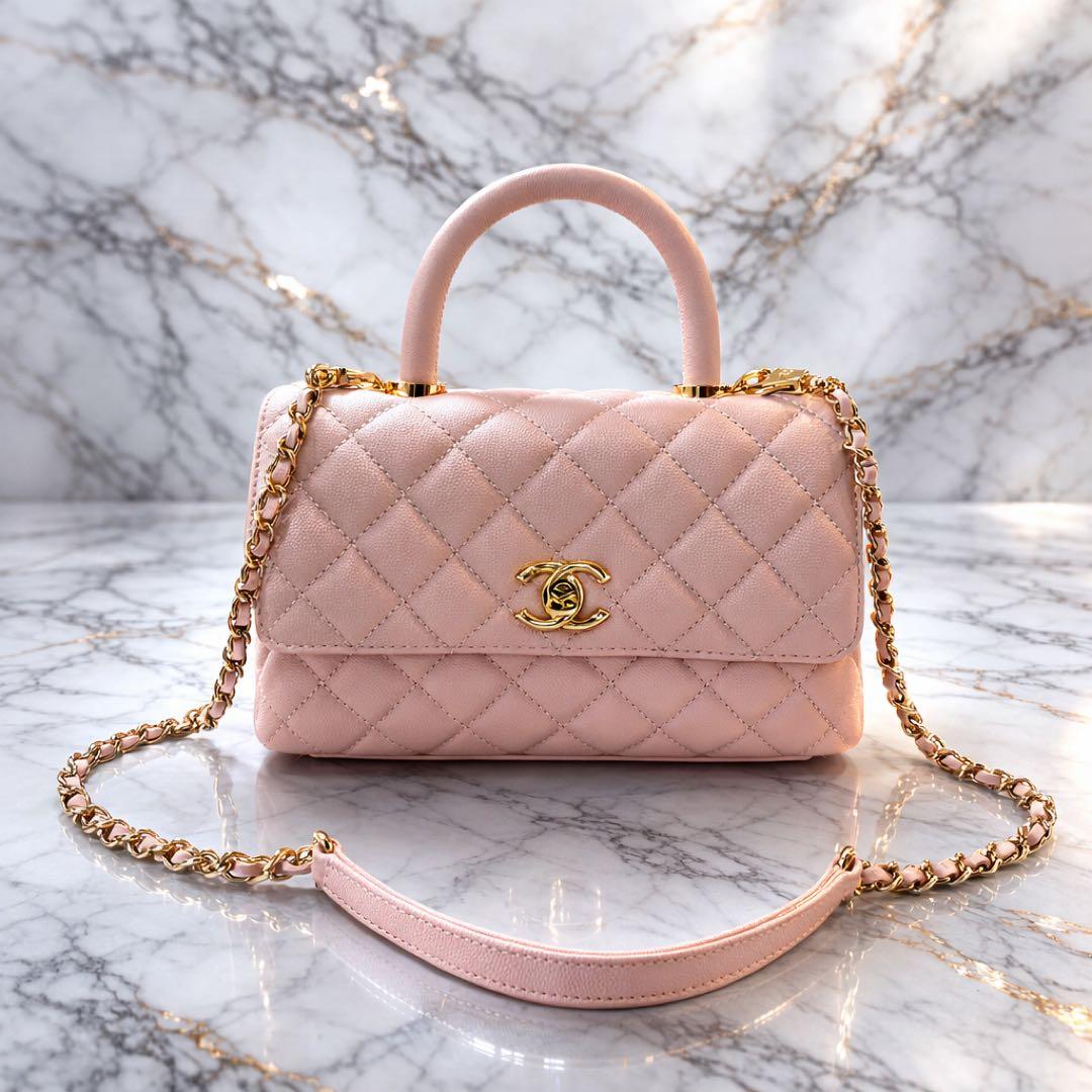 CHANELノベルティココハンドル　ピンク　(ノベルティ品最後)