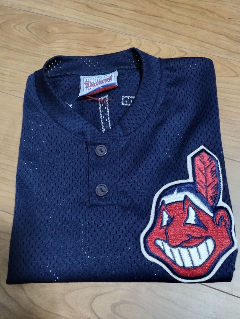【美品】 インディアンス ワフー酋長 Indians ユニフォーム ネイビー
