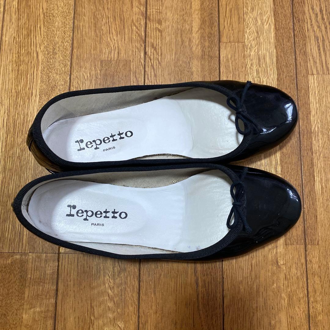 repetto ブラック バレエシューズ 37