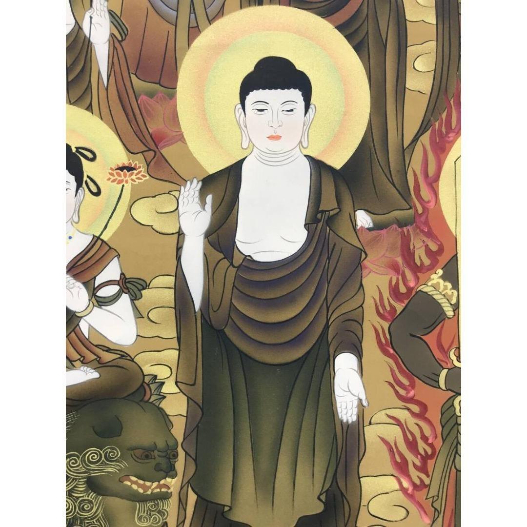 真作/福田素仙/十三佛図/禅画/仏掛軸/掛軸☆宝船☆AK-778