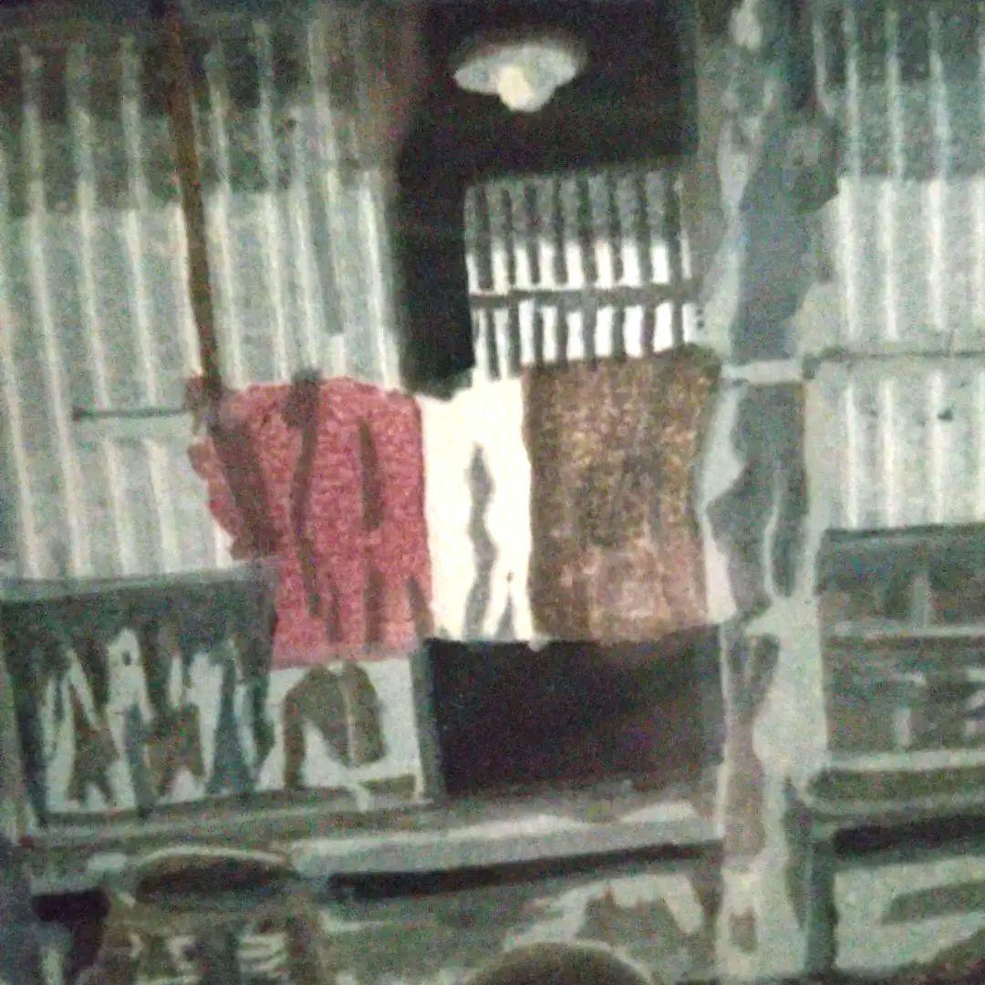 牧野 光陽 版画『風 霜』