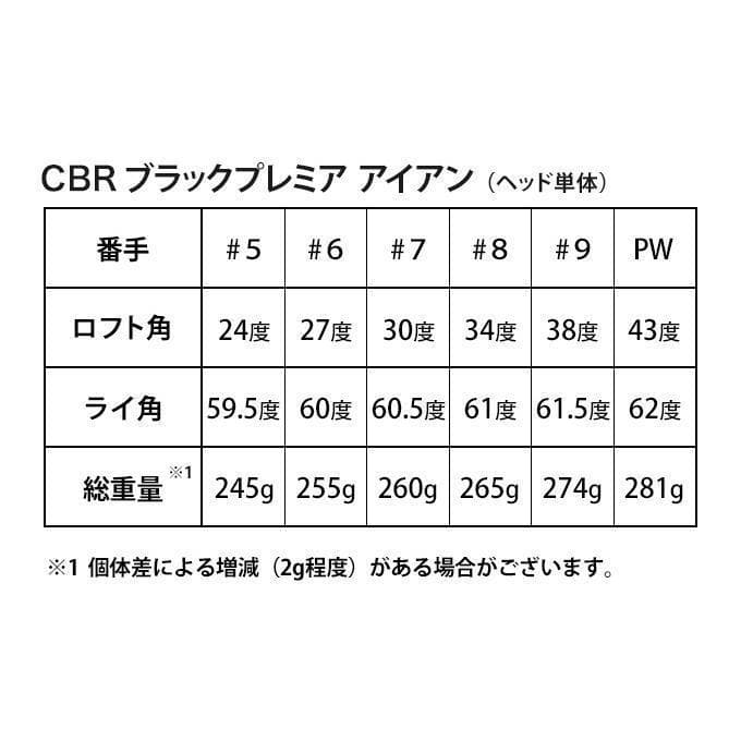 ★新品 CBRブラックプレミア 高反発アイアン ヘッドのみ 6個セット