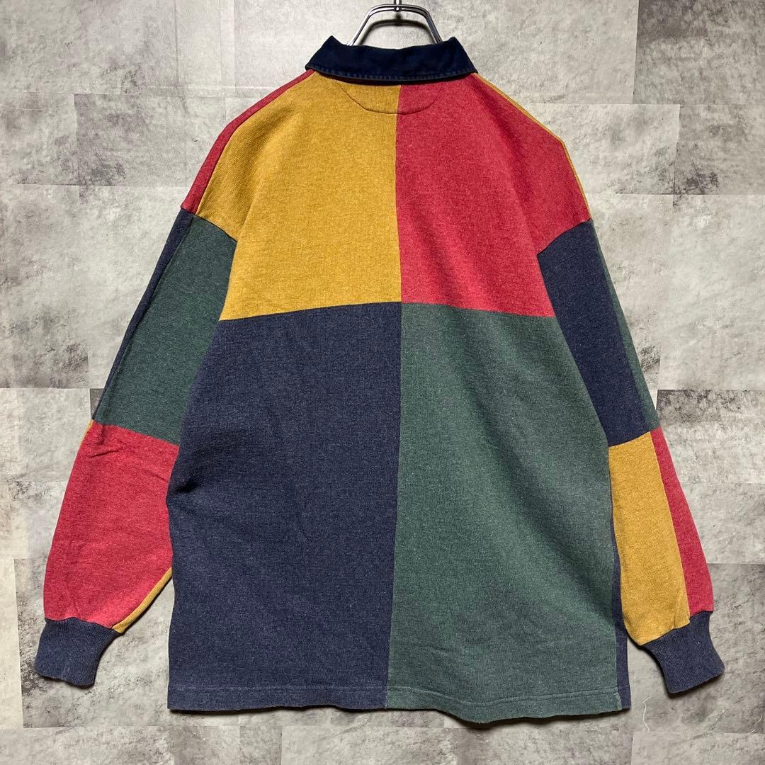 90s XL BARBARIAN バーバリアン ラガーシャツ マルチカラー