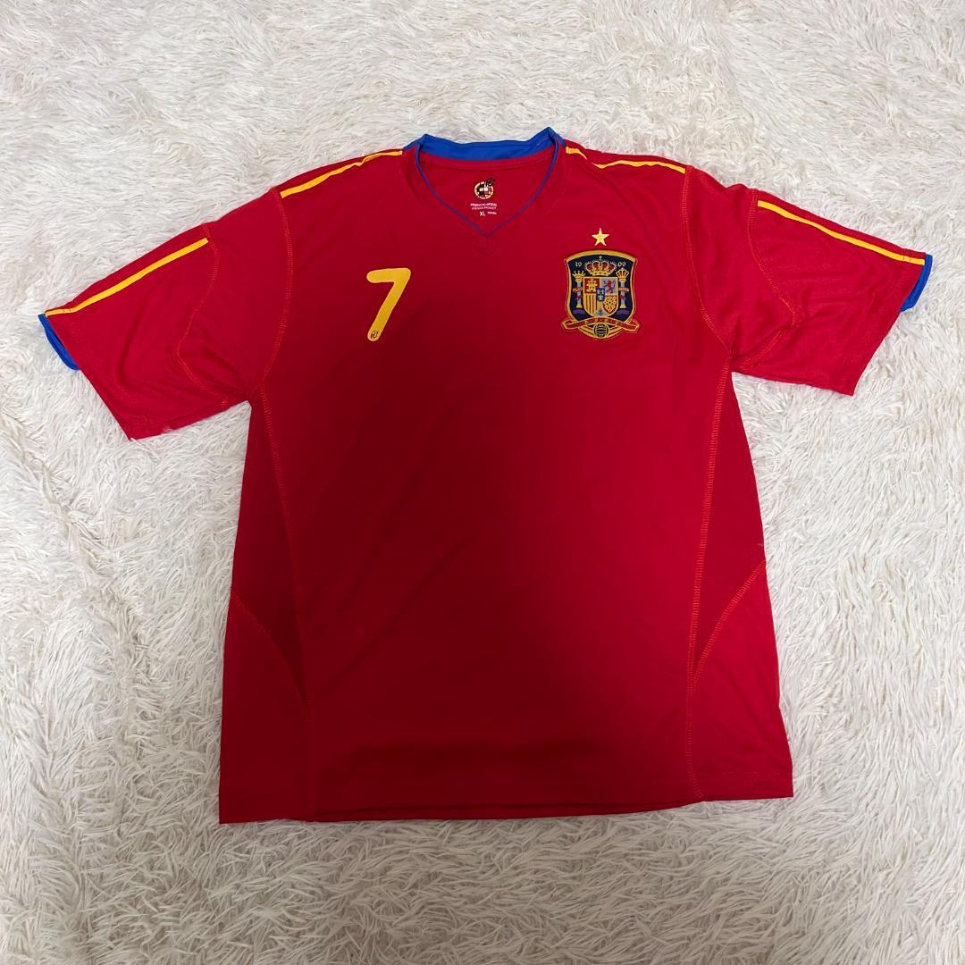 人気　ダビド・ビジャ　スペイン代表　トレーニングシャツ　サッカー　半袖　XL
