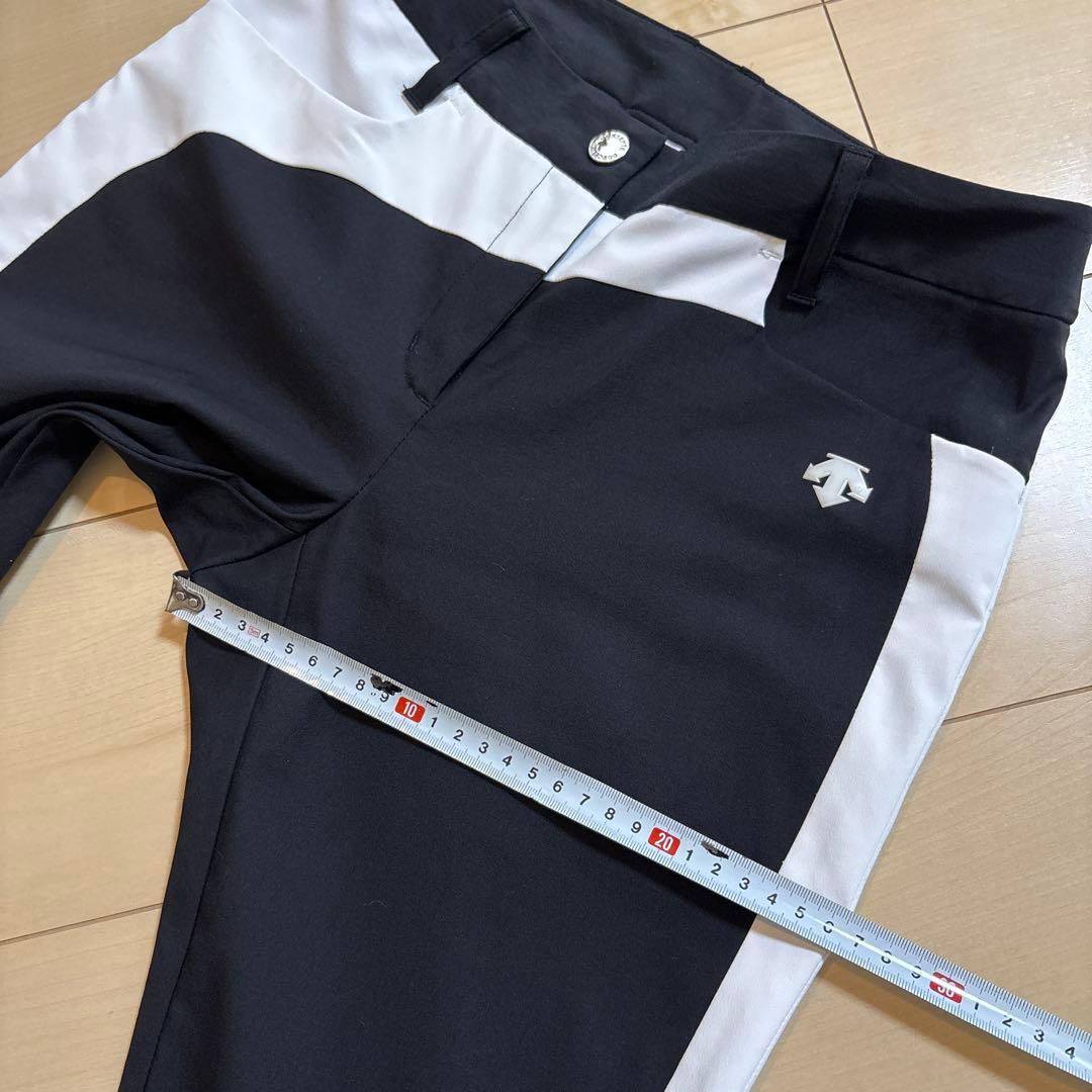 DESCENTE デサント　ゴルフ　長袖ポロシャツ パンツ　2点　M/M 黒白