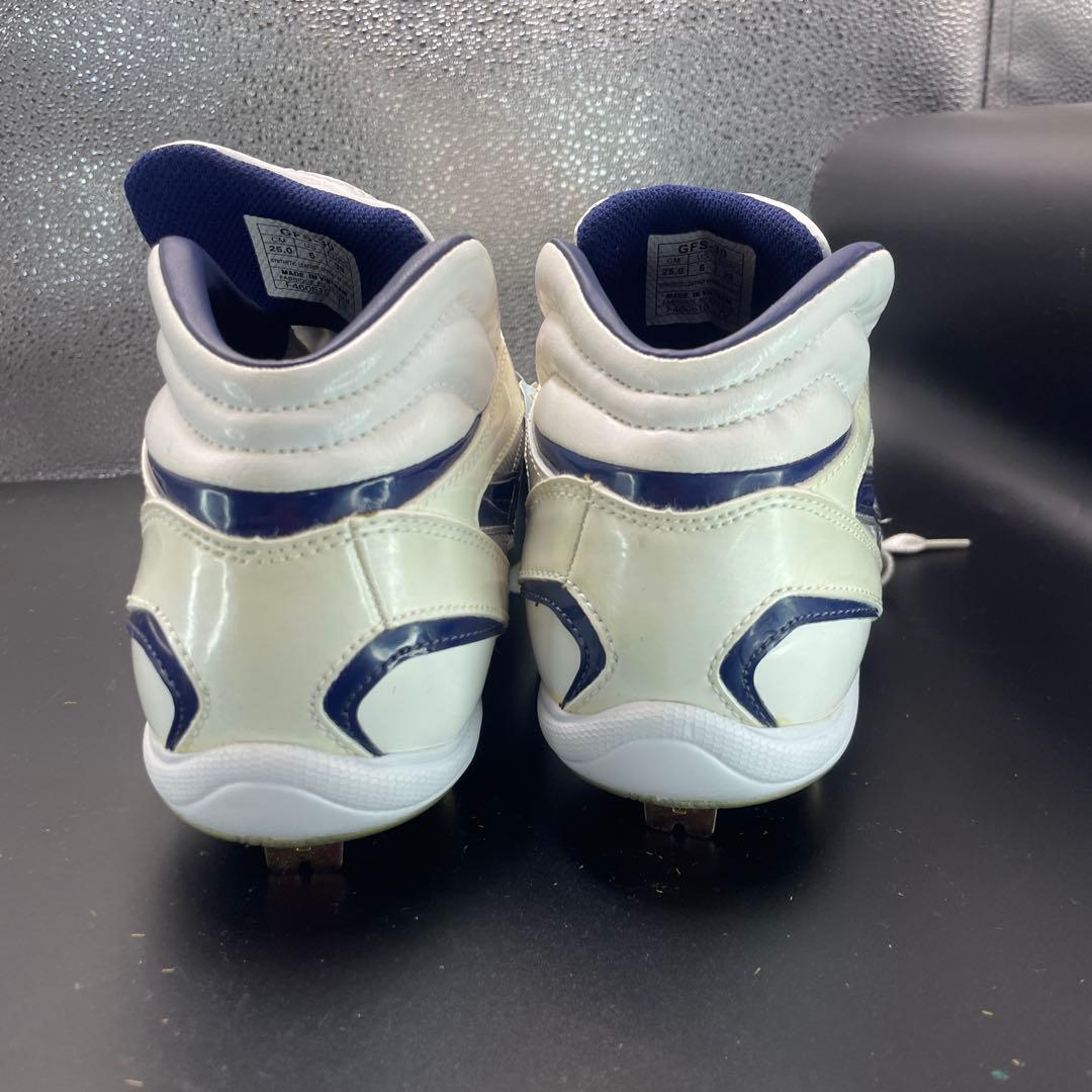 アシックス　asics 野球用ハイカットスパイク　25㎝