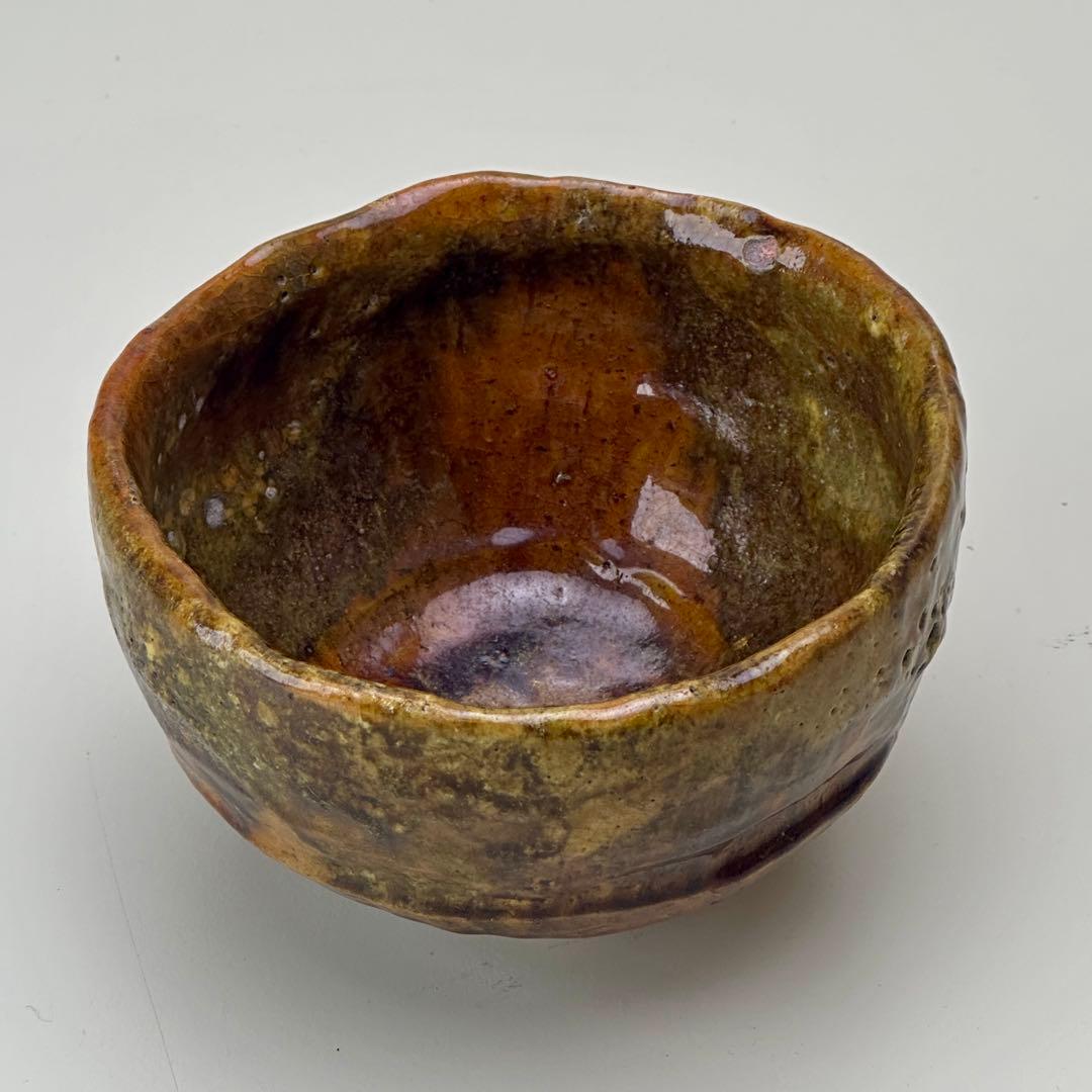 嵯峨焼 楽焼茶碗 時代箱付 茶道具 江戸時代