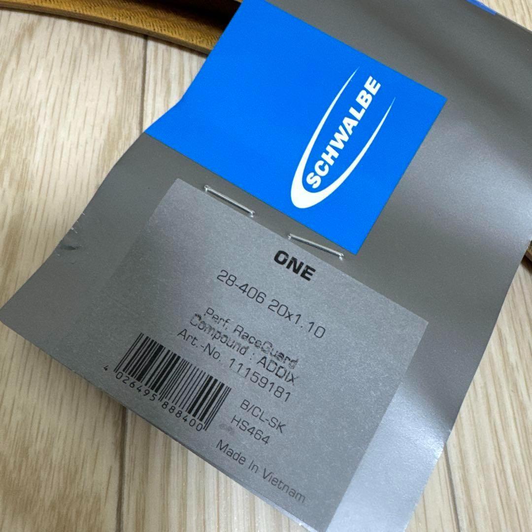 シュワルベ ワン 20インチ 28-406 タンカラー 2本 SCHWALBE